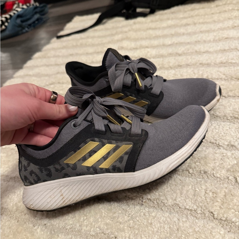 Adidas Black and Gray Athletic Shoes